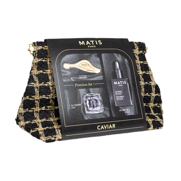 TROUSSE TWEED CAVIAR Un rituale di bellezza esclusivo che unisce lusso, efficacia e raffinatezza in edizione limitata. - Matis Paris